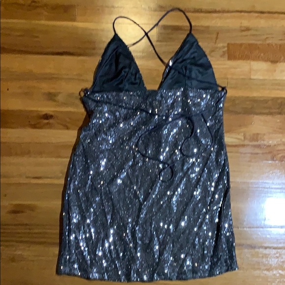 SILVER METALLIC DRESS - Picture 3 of 4